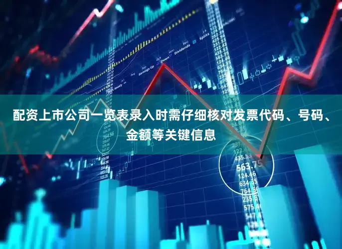 配资上市公司一览表录入时需仔细核对发票代码、号码、金额等关键信息